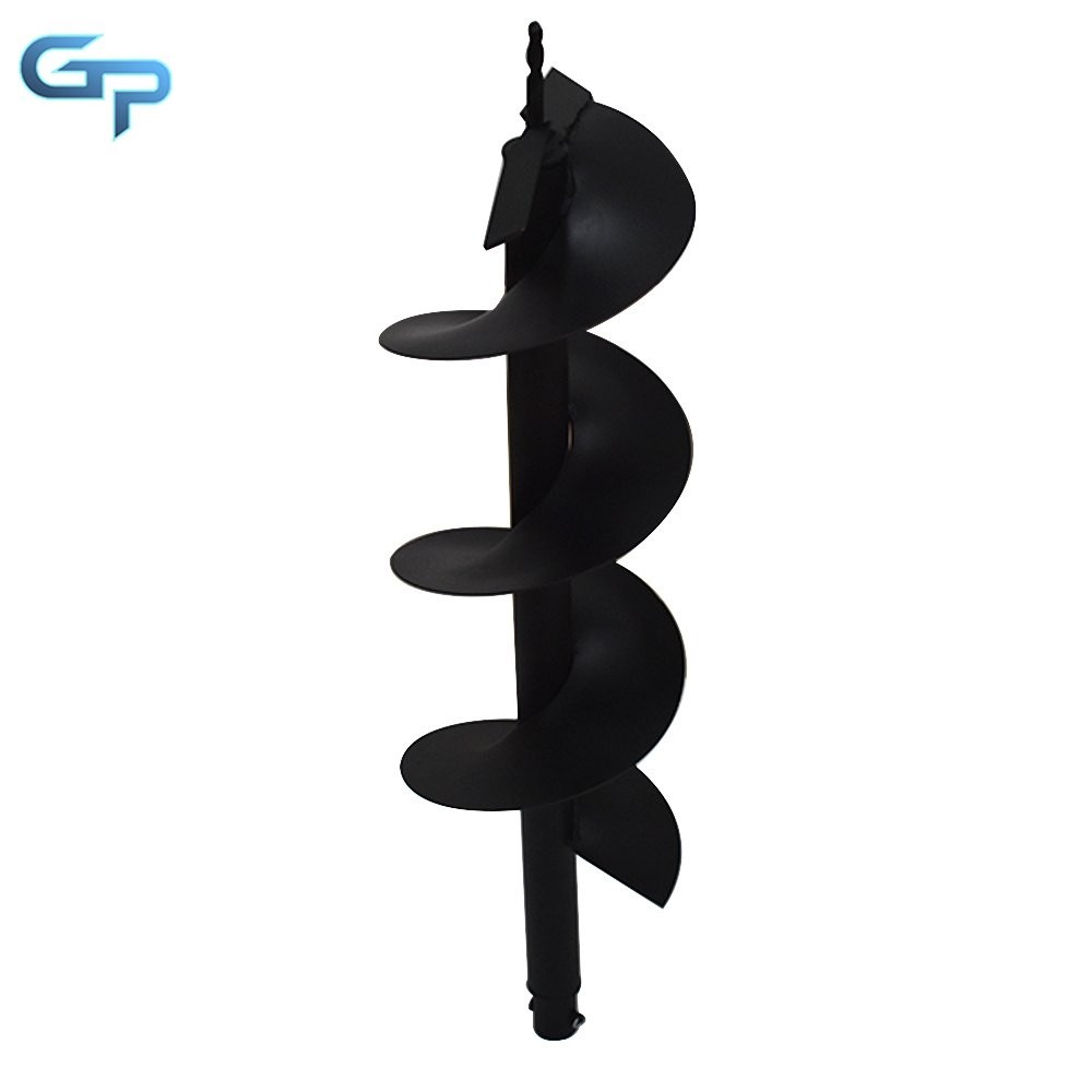 8" Black Earth Auger Drill Bits For Gas Powered Post Fence Hole Digger Tool