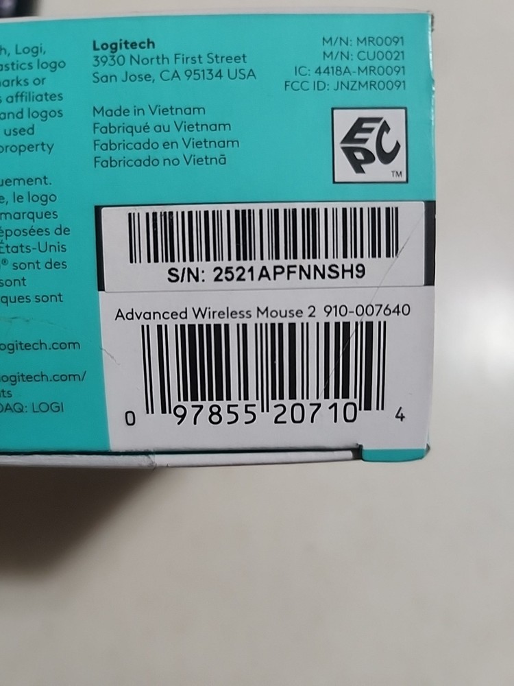 Logitech Advanced Wireless Mouse 2 Silent Touch Wireless Bluetooth