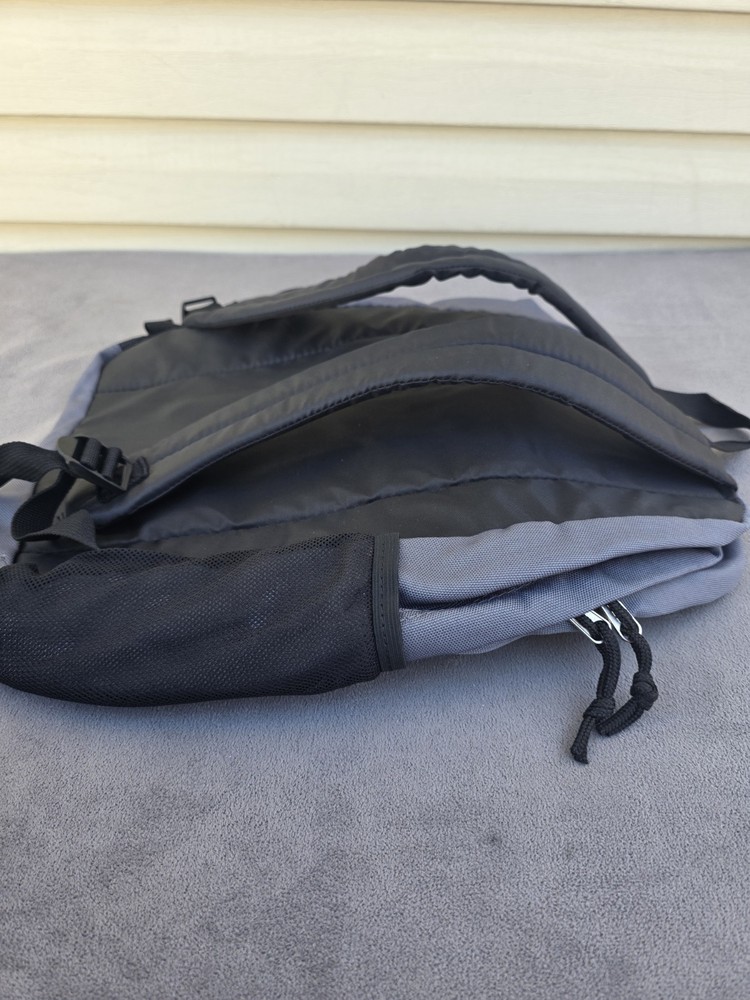 FUEL Grey and Black Polyester Backpack 2 Zippered Compartments