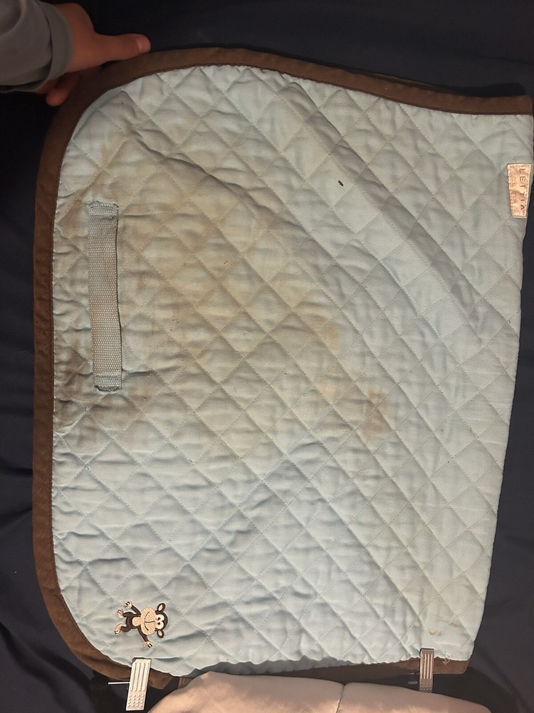 Well Used Light Blue (Letitia) All Purpose English Saddle Pad.