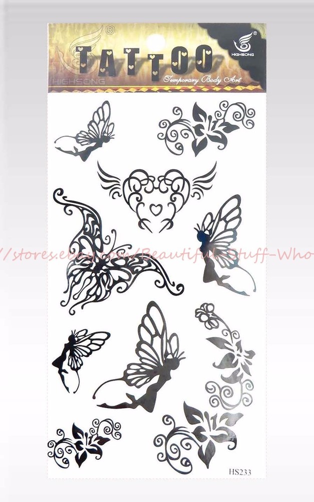 12 sheets rose boho flower black temporary tattoo waterproof tattoos