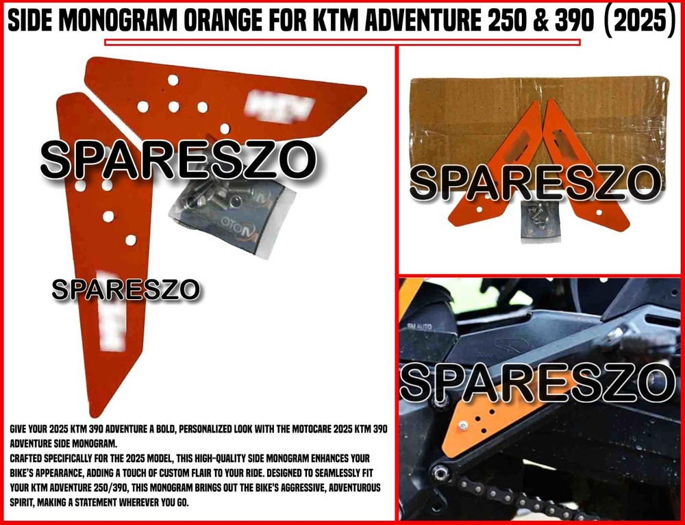 SIDE MONOGRAM ORANGE FIT FOR KTM ADVENTURE 250 & 390 (2025)