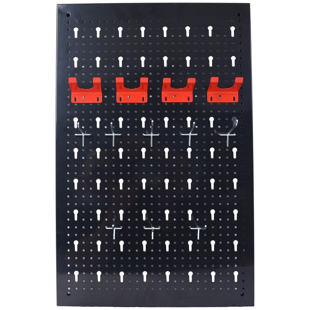 Pegboard Wall Organizer, 4ft Metal Garage Pegboard Tool Organizer w/3 Pegboards
