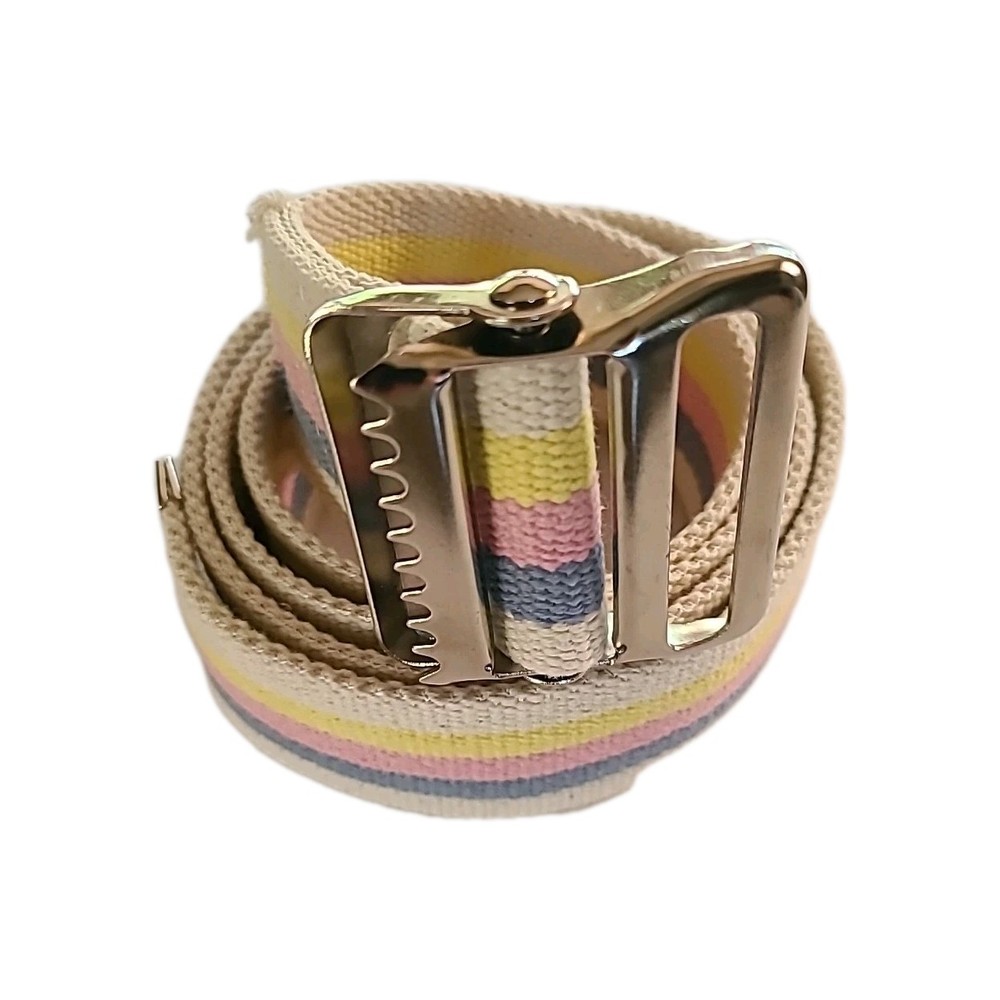 Sammons Preston Pastel Striped Belt with Silver Clasp 2" x 60"