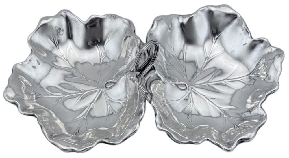 Reed & Barton, Sterling Silver Double Leaf Candy Dish