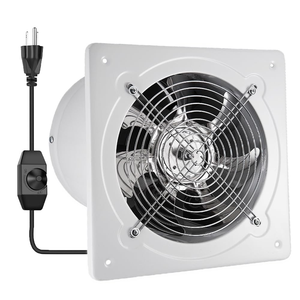 10" Kitchen Exhaust Fan with Variable Speed Controller, 1058CFM Wall Mount Ve...