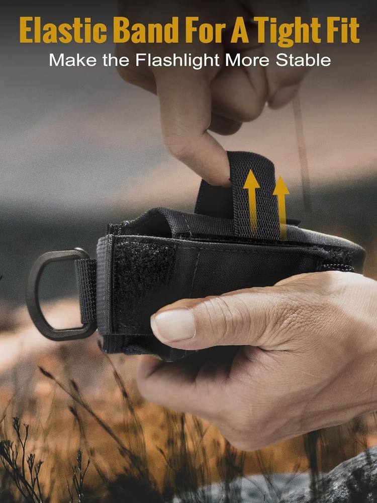 OneTigris Flashlight Holster Flashlight Holder Molle Flashlight Holster Tactical