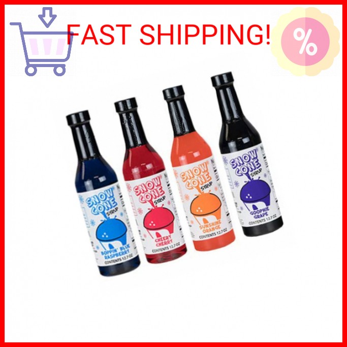 12.7oz Sno-Cone Syrups (4 Pack)