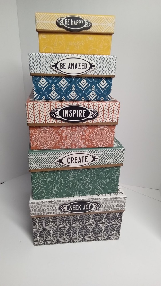 Nesting Stacking Storage Boxs set of 5
