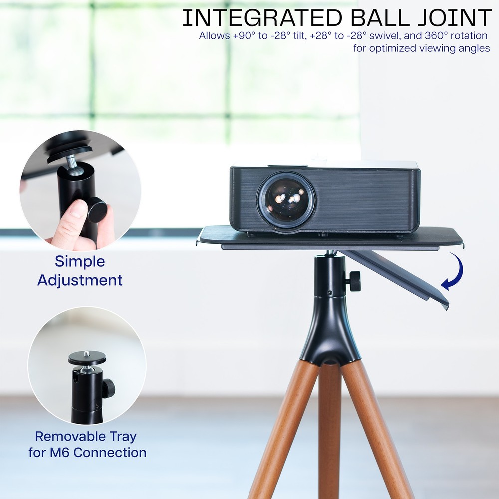 VIVO Dark Walnut Easel Studio Projector Stand