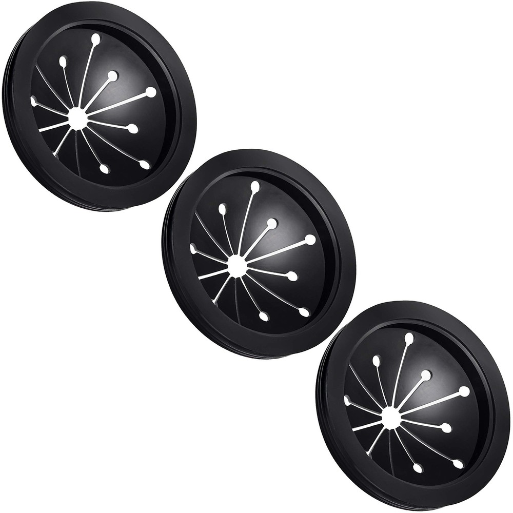 3 Pcs Garbage Disposal Splash Guards Sink Baffle 3, Black