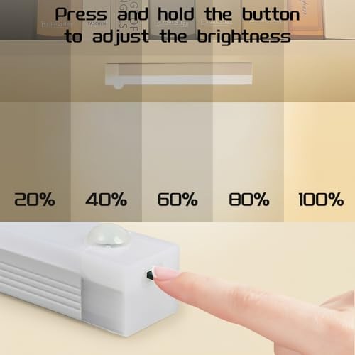 HomeBeyond Under Cabinet Lighting Wireless, 4-Pack Dimmable Motion Sensor LED