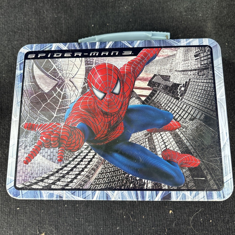 C) 2006 Spider-man 3 Metal Tin Lunch Box Marvel