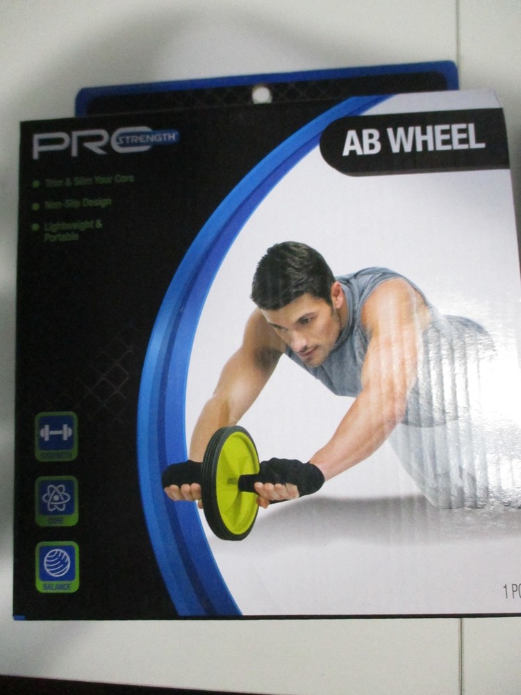 Pro Strength 2 lbs Ankle Weight Set & Ab Wheel