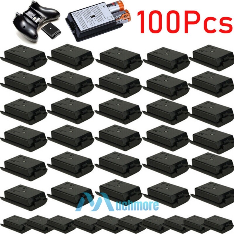 LOT 100X AA Battery Back Cover Case Shell Pack For Xbox 360 Wireless Controller