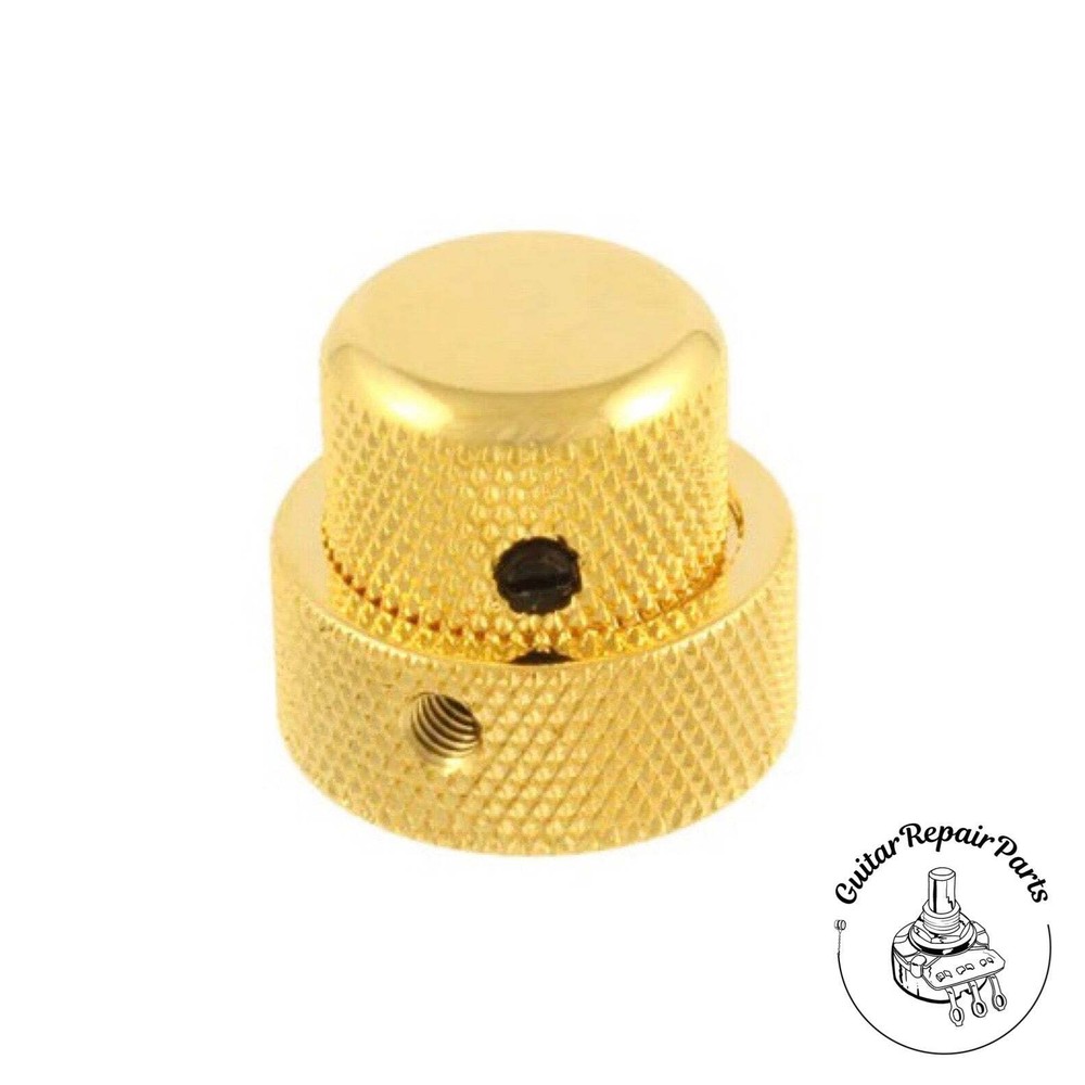 Stacked Concentric Control Knobs for CTS / SAE Pots - Gold