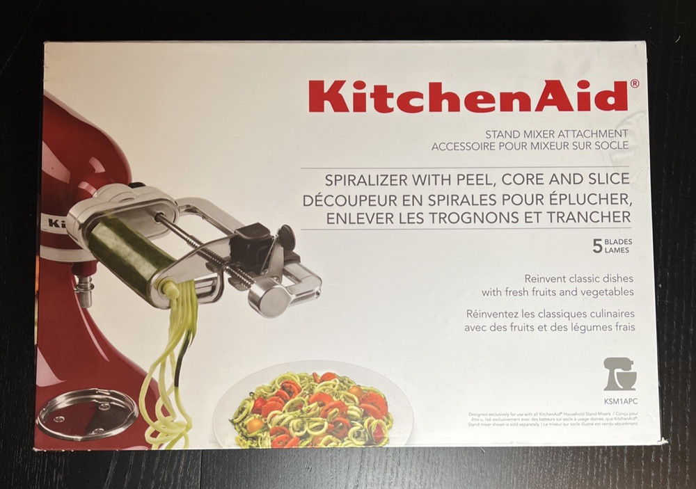 KitchenAid Spiralizer Stand Mixer Attachment Peel Core Slice KSM1APC