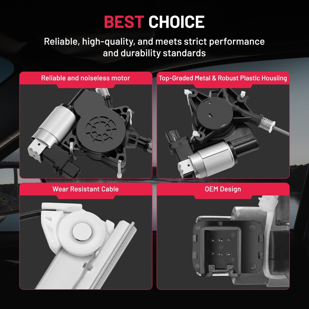 Power Window Regulator W/Motor For 2007-2015 Mazda CX-9 Front Left Driver Side