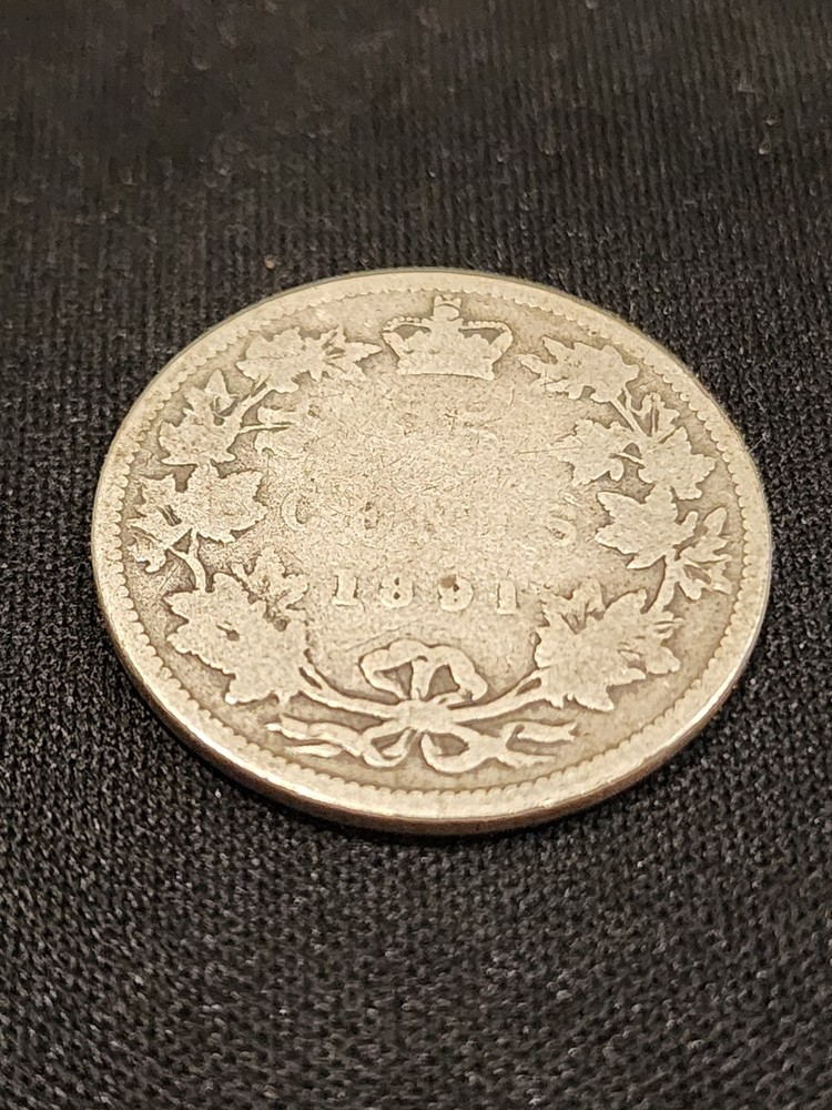 1891 Canada 25 Cents Silver Coin