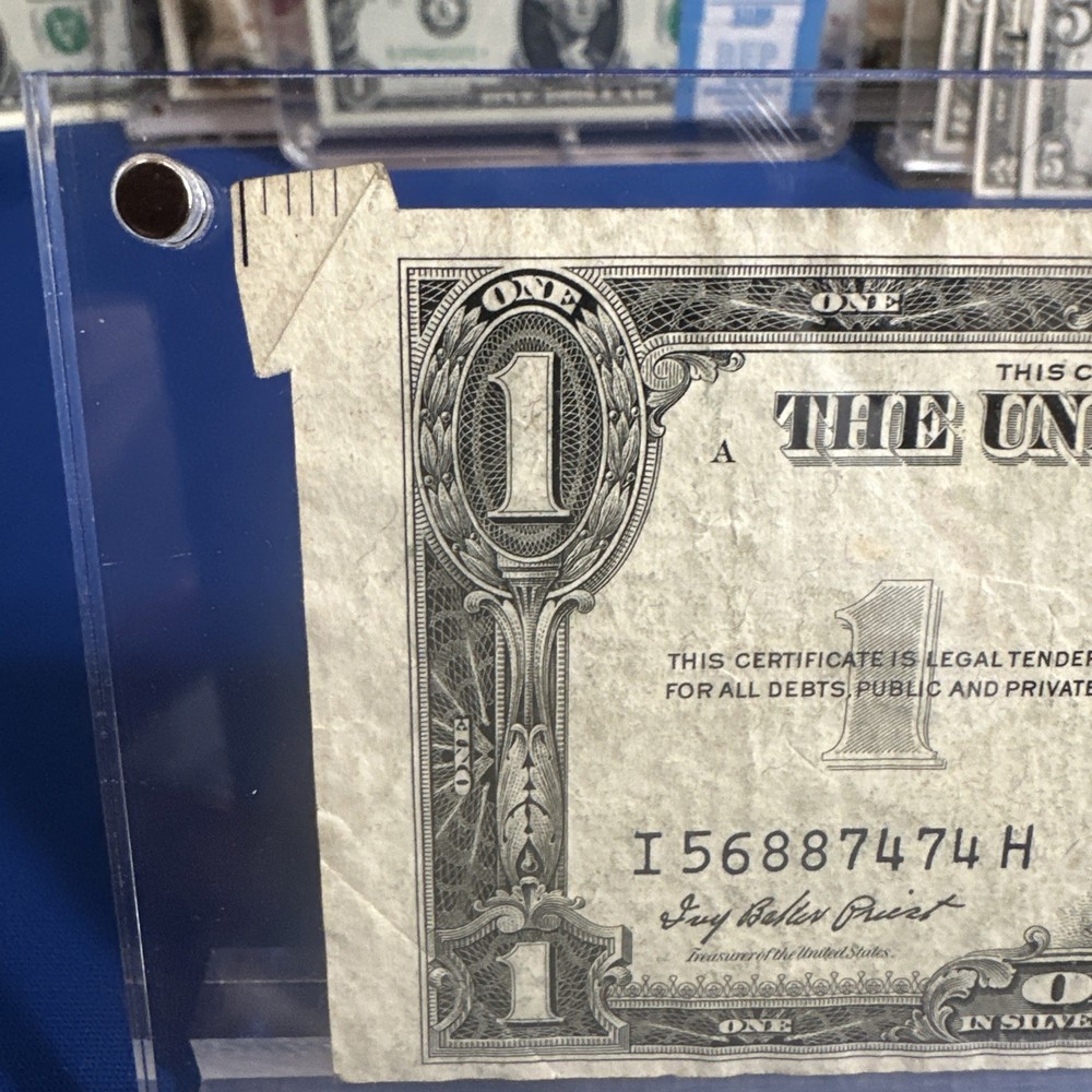 1935E $1 Bill - Cutting Error ! MAJOR MULTI-ERROR NOTE! 1