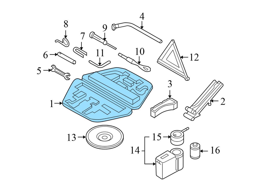2004-2010 AUDI A8 W12 D3 - TOOL KIT 4E0012123D