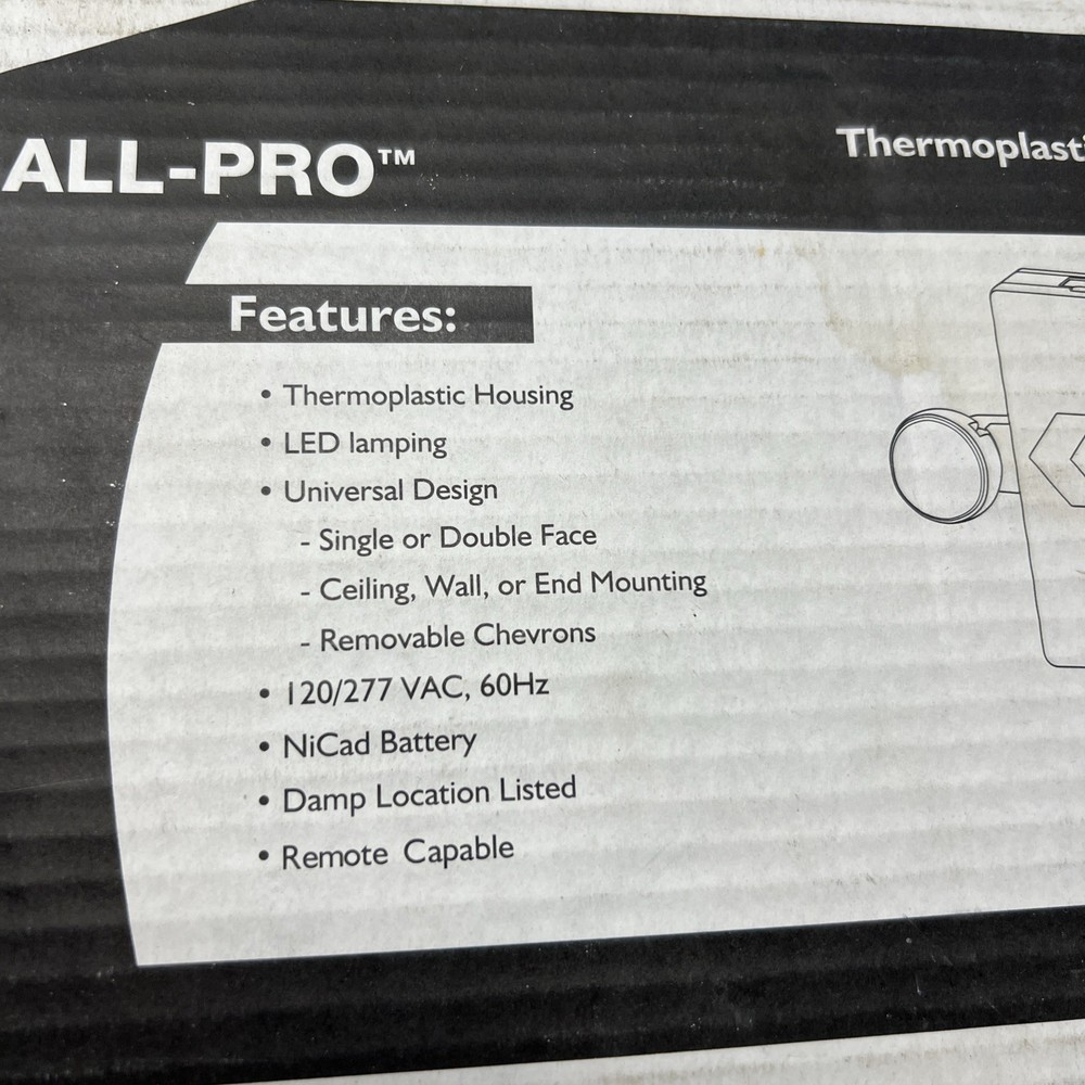 Cooper Lighting APCH7R Self Powered Combination LED Exit Sign All-Pro Plastic