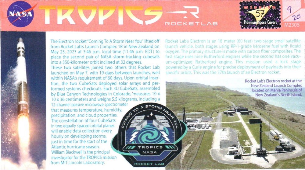2023 Rocket Lab Electron 37 TROPICS 3 & 4' Launch Greenbelt MD 25 May