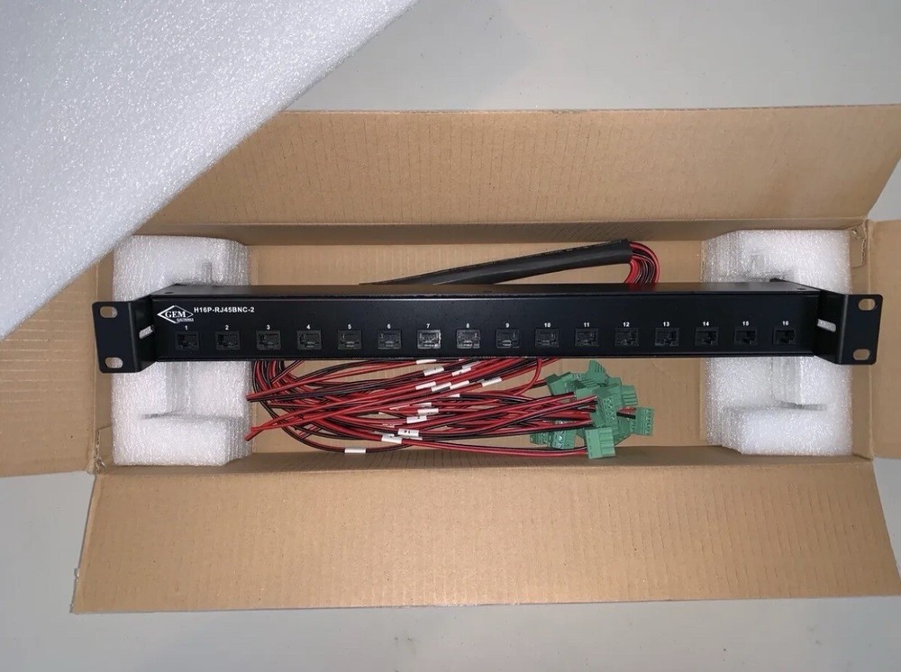GEM H16P-RJ45BNC-2 CCTV Balun Hub