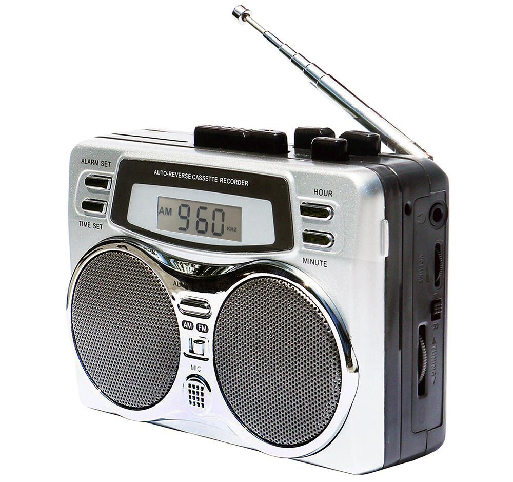 Multi-Functions AM FM Walkman Cassette Player Recorder With Digital Clock