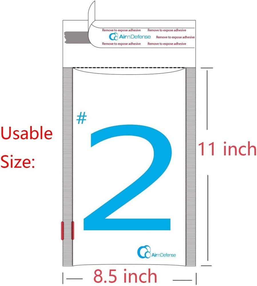 AirnDefense #2 8.5x12" Colored Poly Bubble Mailers Shipping Padded Envelopes