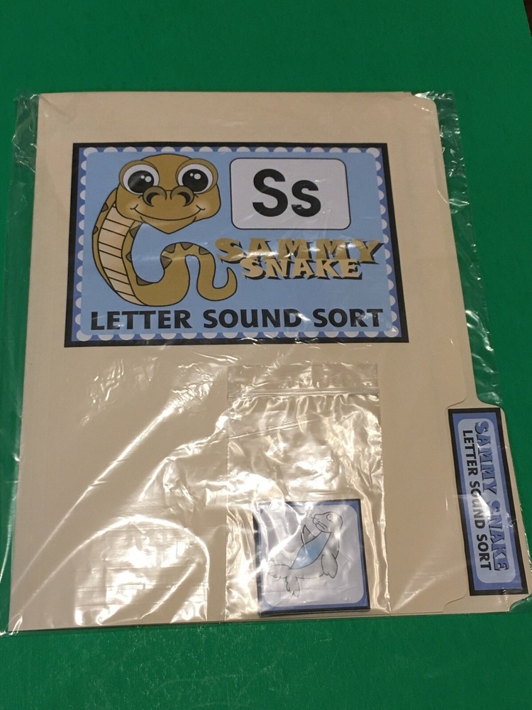 Sammy Snake - Letter Ss - DIY File Folder game - Printed / Uncut