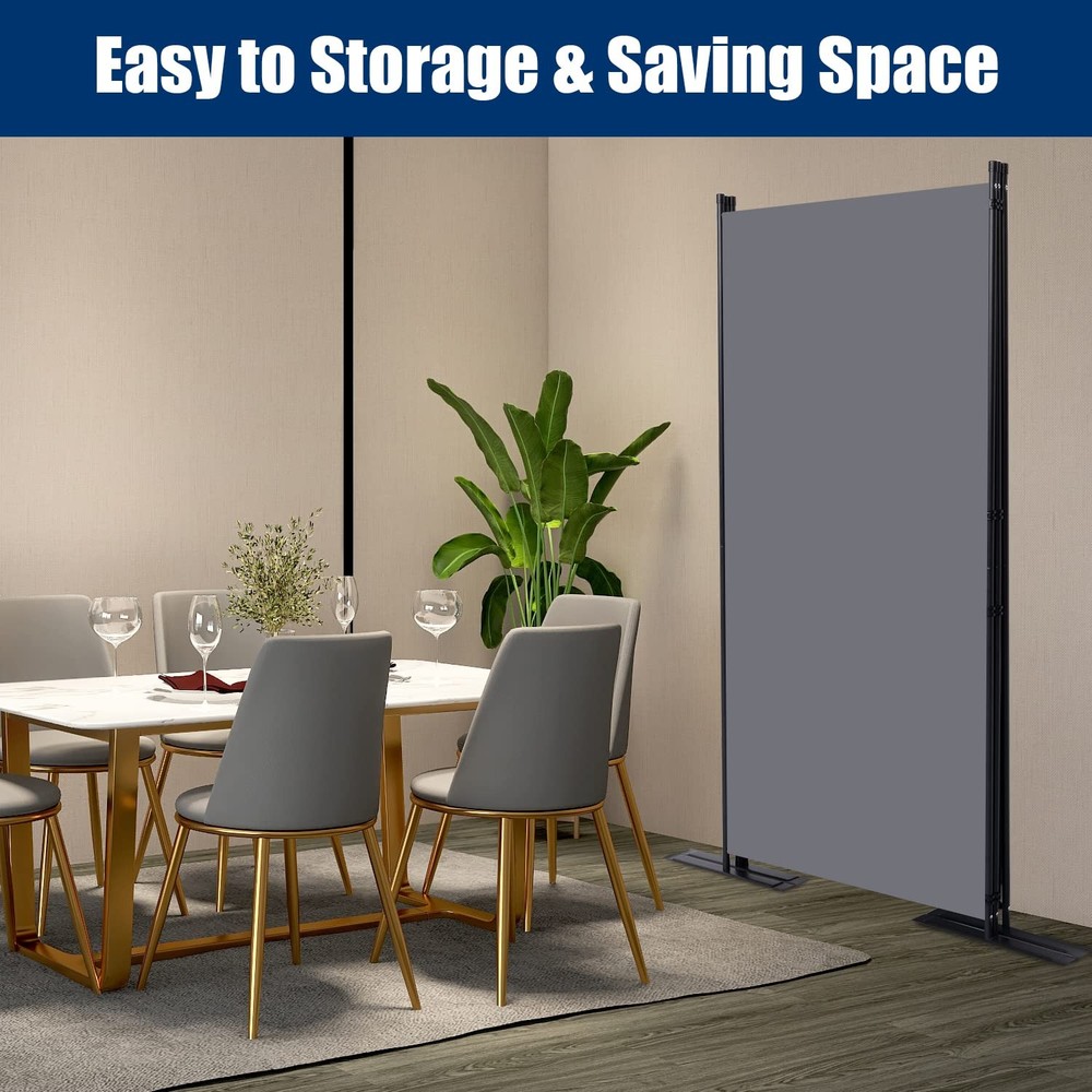6FT Portable Room Divider - 3 Panel Folding Privacy Screen for Any Space