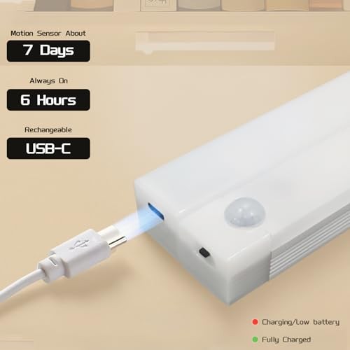 HomeBeyond Under Cabinet Lighting Wireless, 4-Pack Dimmable Motion Sensor LED