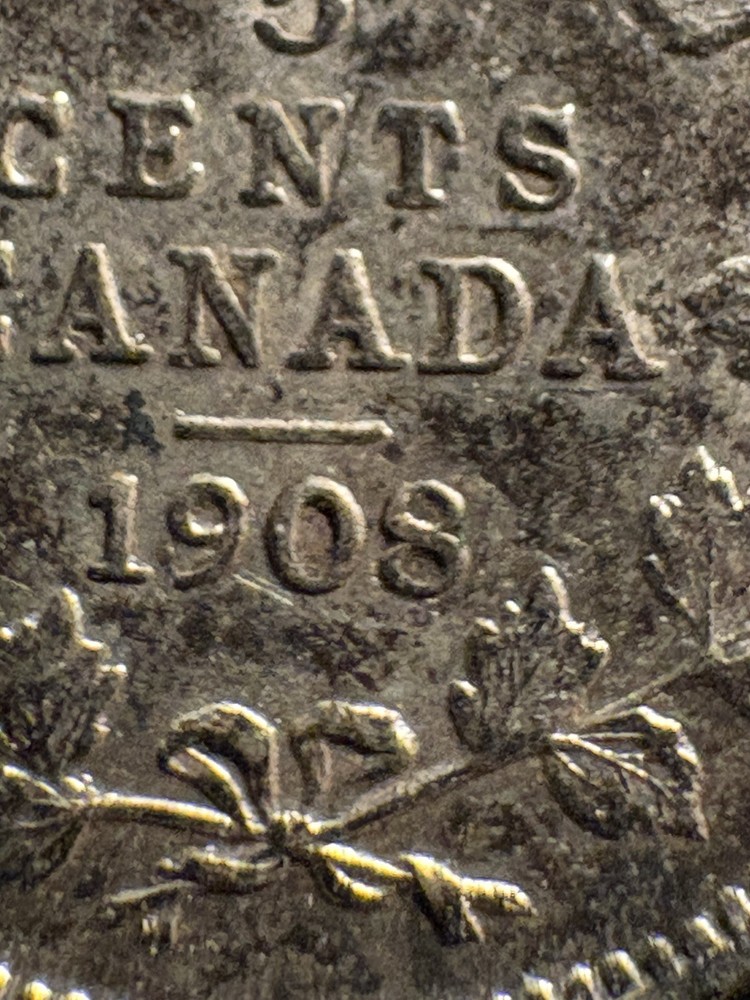 Canada 1908 Large 8 5 Cents Silver