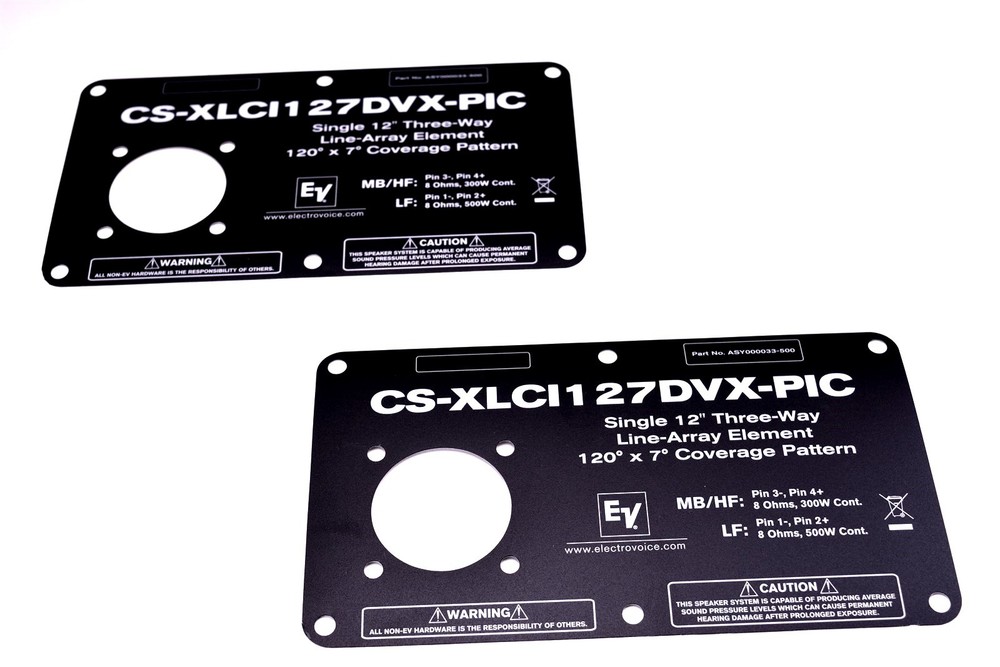2 Electro-Voice Xlci127DVX 3-Way Compact Line Array Data Plate Stickers