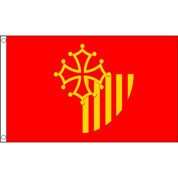 Languedoc Roussillon Flag Table Hand Waving Flags Bunting Scrunchie Displays