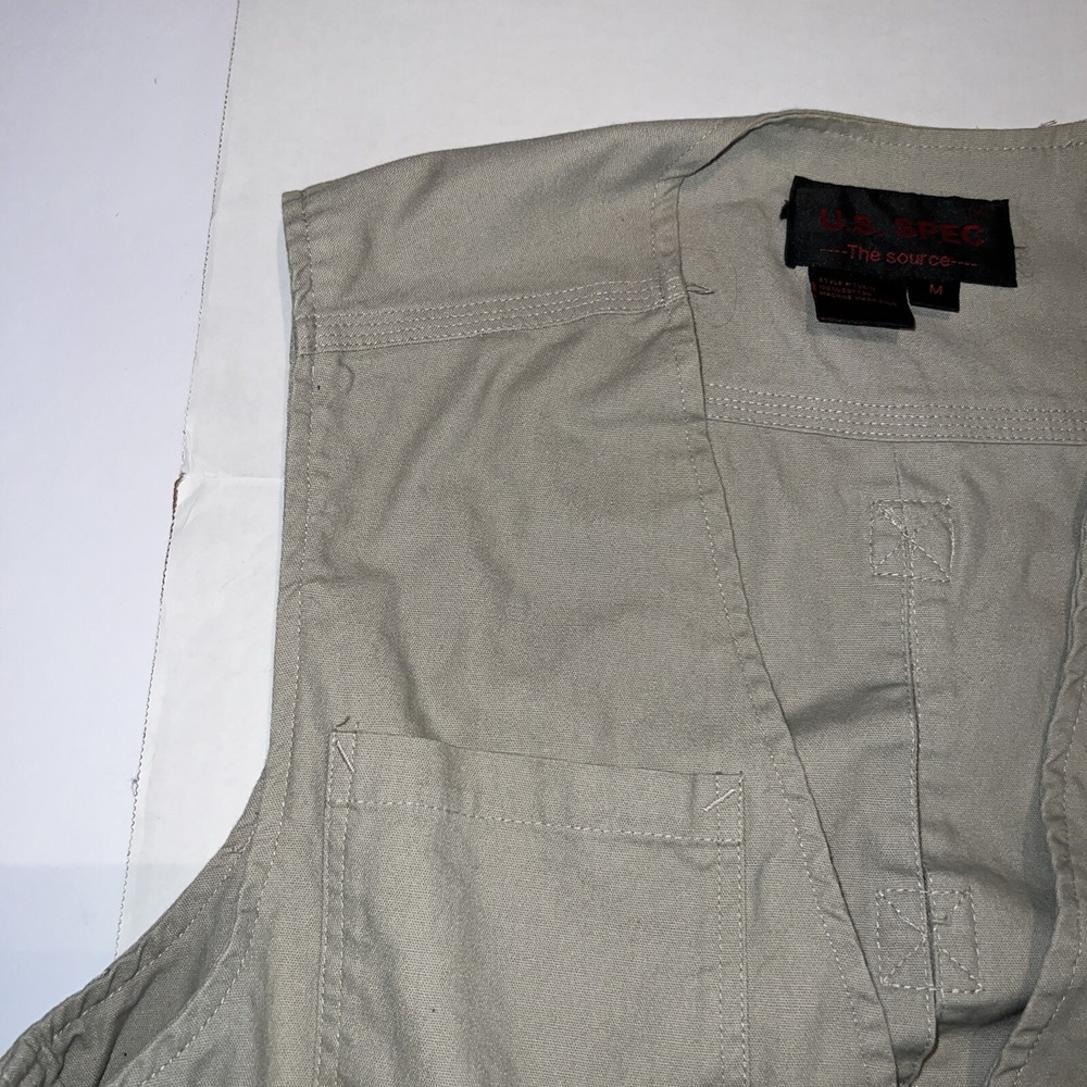 U.S. Spec Tactical Tan Multi Pocket All-Weather Vest Medium