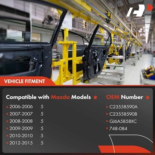 Front Right Power Window Regulator with 2-Pin Plug Motor Front Passenger Side