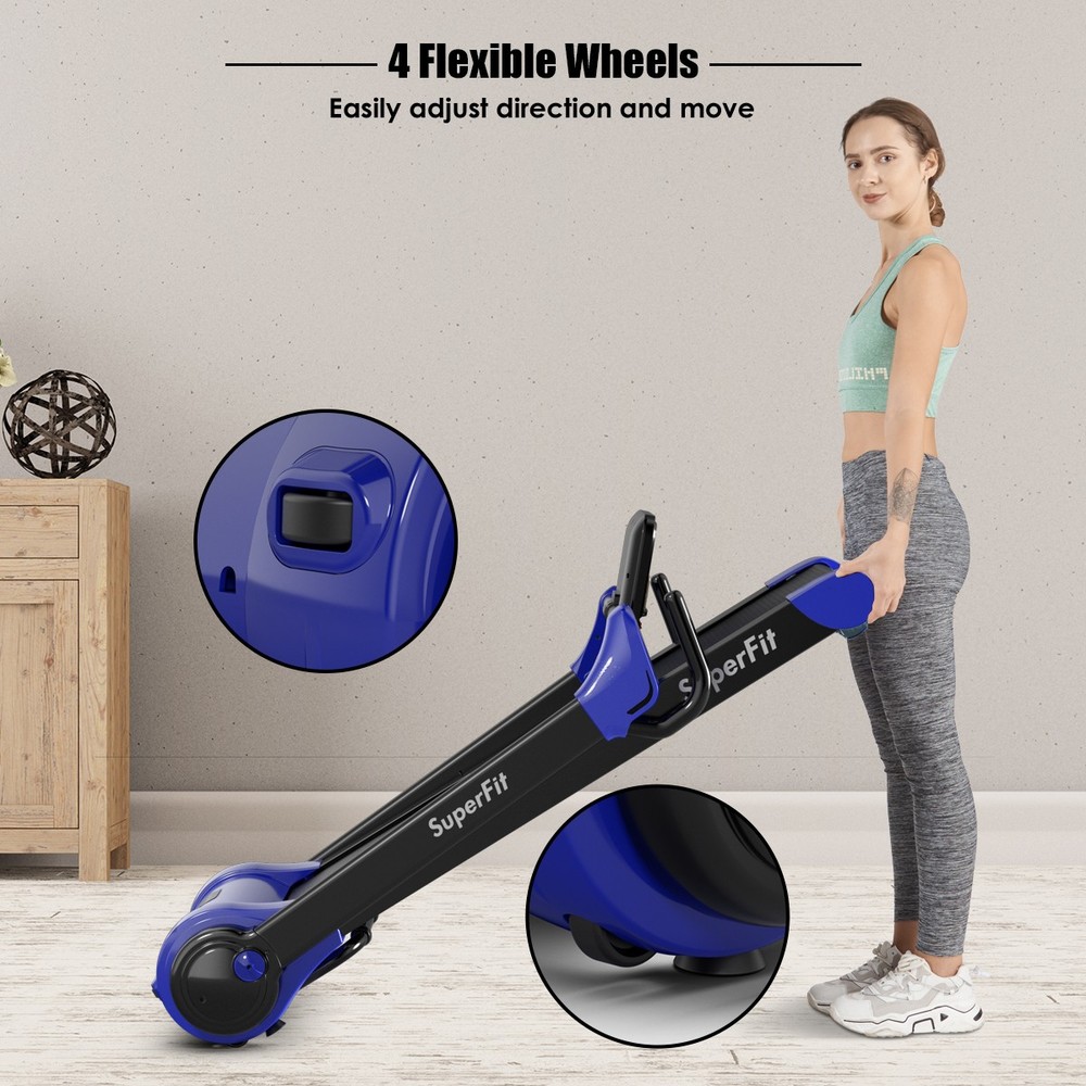 Superfit 2.25HP Folding Electric Motorized Treadmill w/ APP Control Speaker