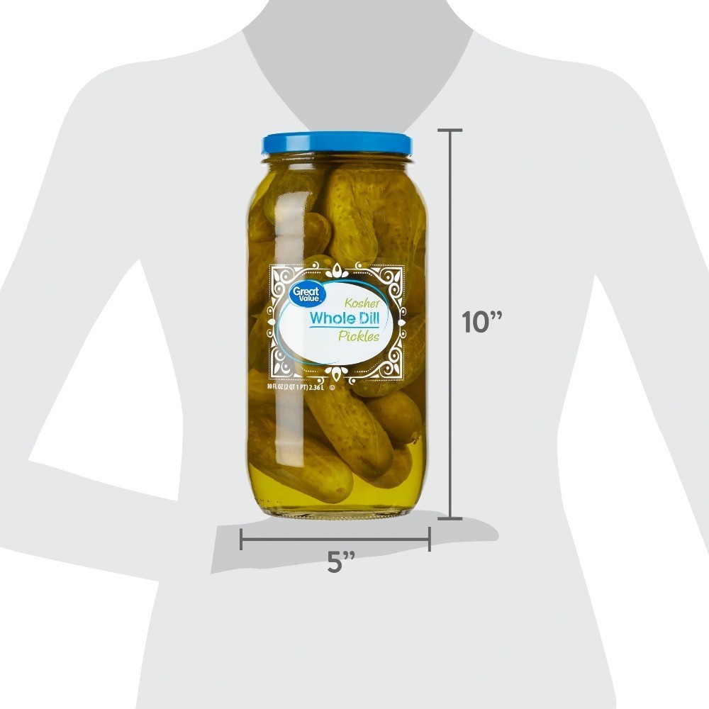 Fresh Pack Kosher Dill Pickles Whole Large Bulk Jar 80 oz