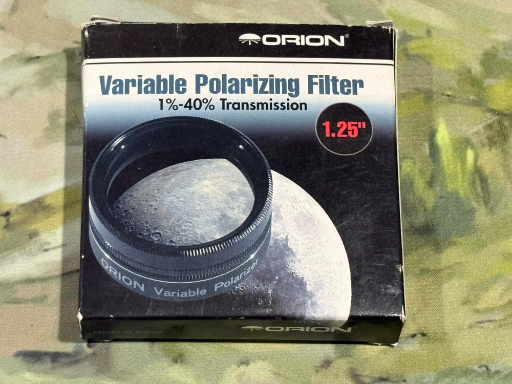 ORION 1.25" VARIABLE POLARIZING MOON FILTER FOR TELESCOPES