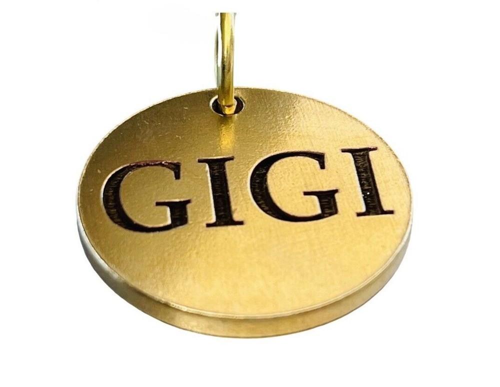 DEEP ENGRAVED CUSTOM PERSONALIZED BRASS PET TAG ID DOG CAT NAME TAGS