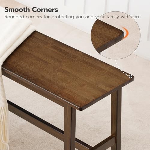 39.3'' Bamboo Dining Bench, Farmhouse Kitchen Table Bench, Kitchen & Mocha