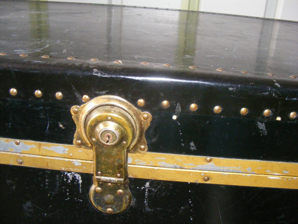 Vintage Black Trunk with Insert