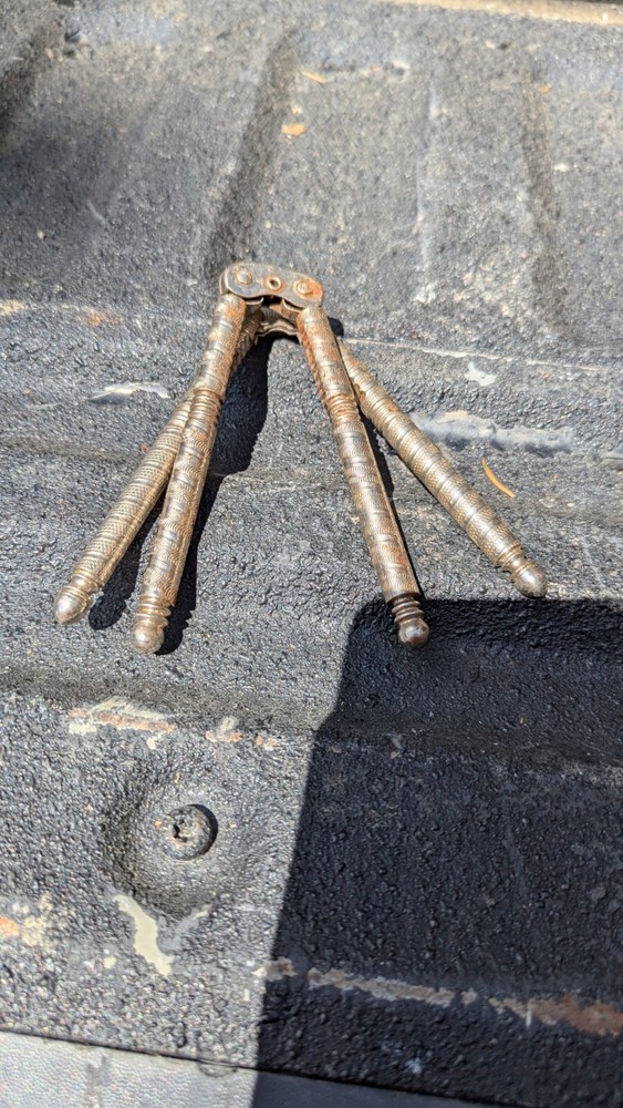 Vintage Nut Cracker Tools Metal (2) Pair Steel Nutcracker Pecan Walnut