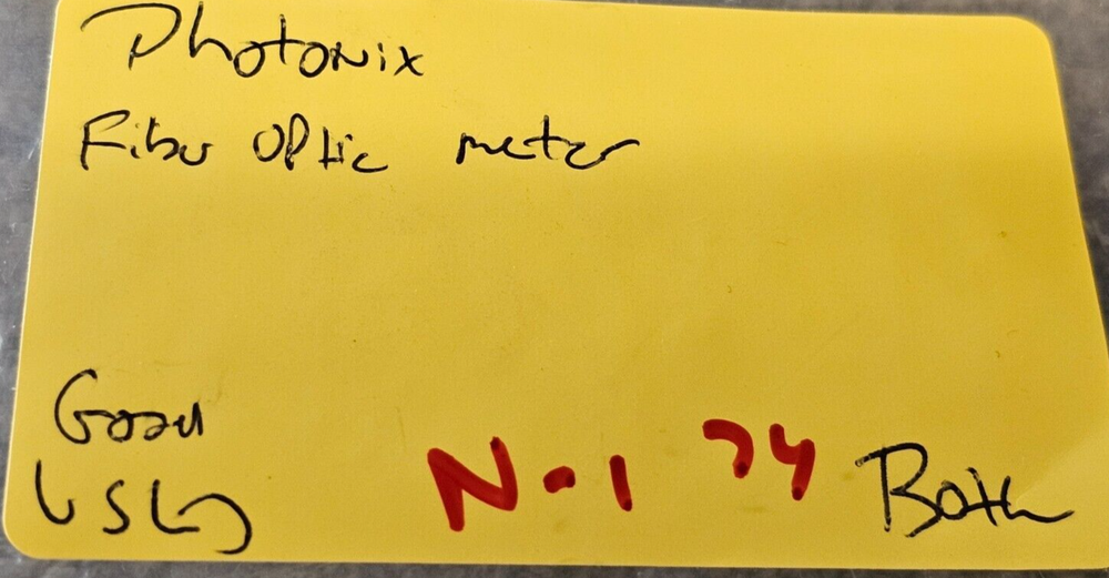 Photonix Technologies Techlite Optical Source Power Fiber Optic Meter