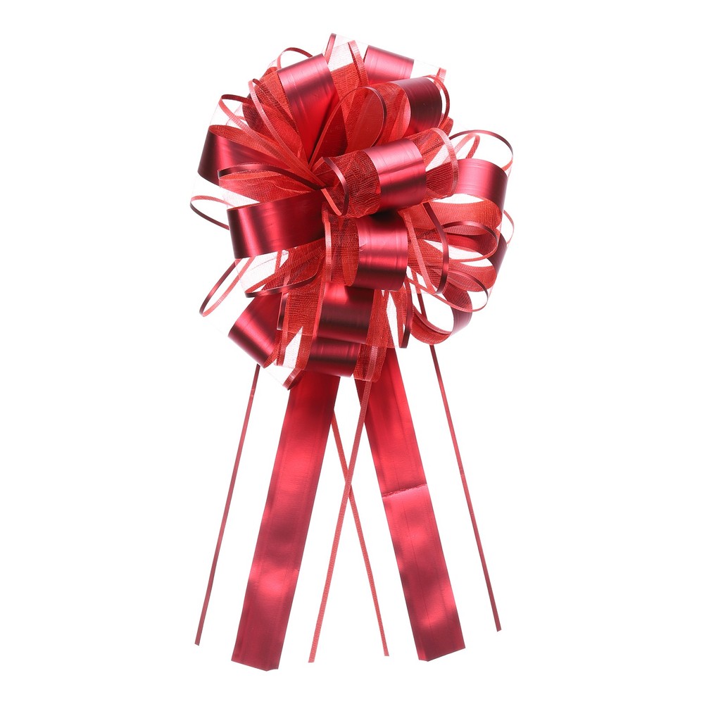 10pcs 11" Large Pull Bow Metallic Gift Wrapping Bows Ribbon Red