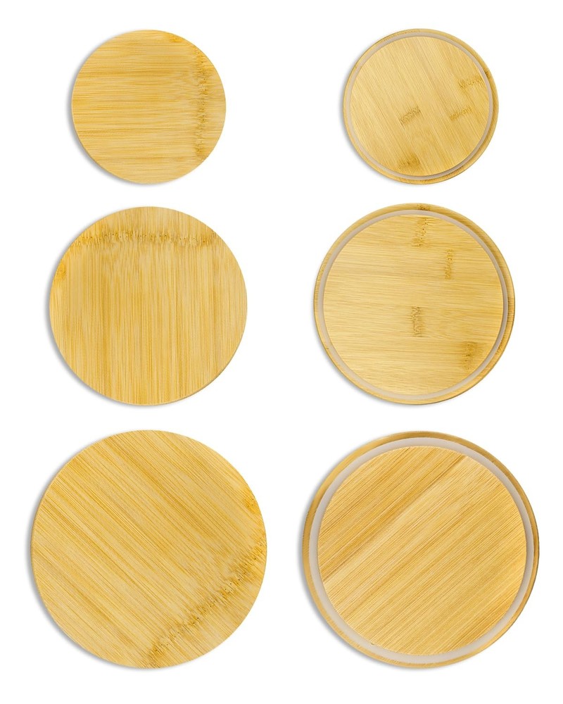 TECHYCU Replacement Wooden Lids for Pyrex, Anchor Hocking Glass Containers, 7...