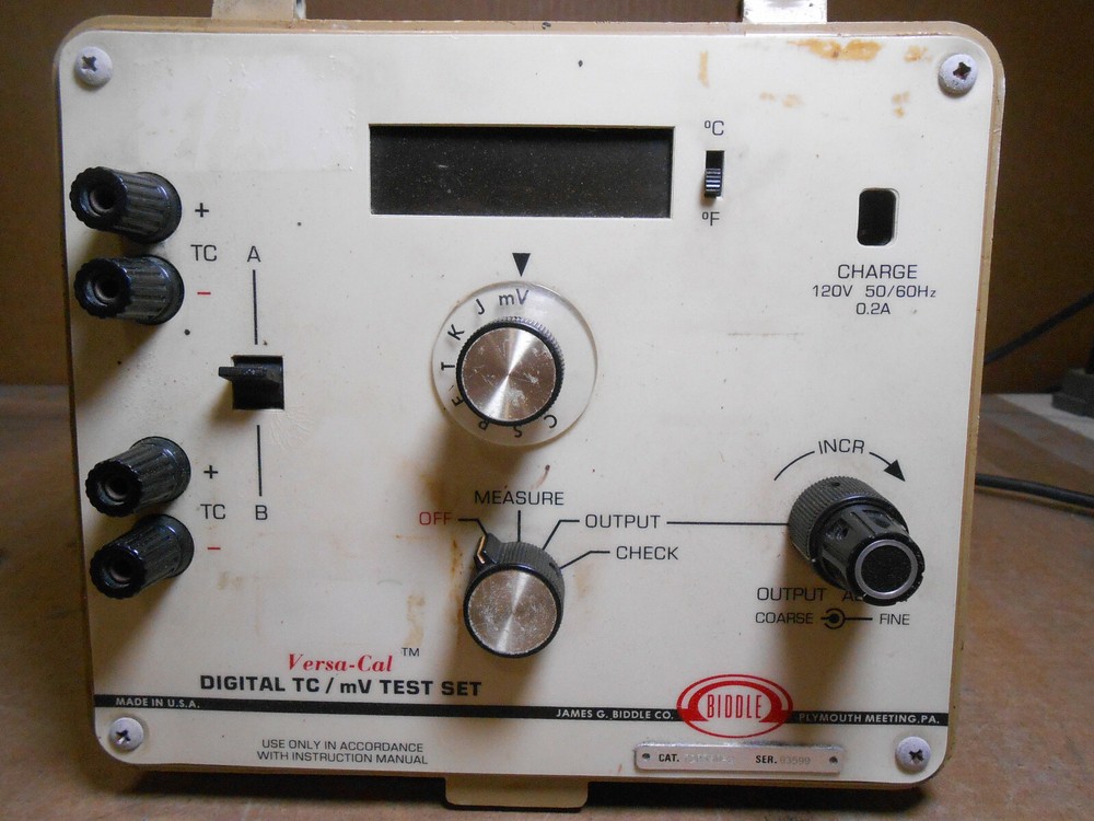 BIDDLE VERSA-CAL DIGITAL TC / mV TEST SET
