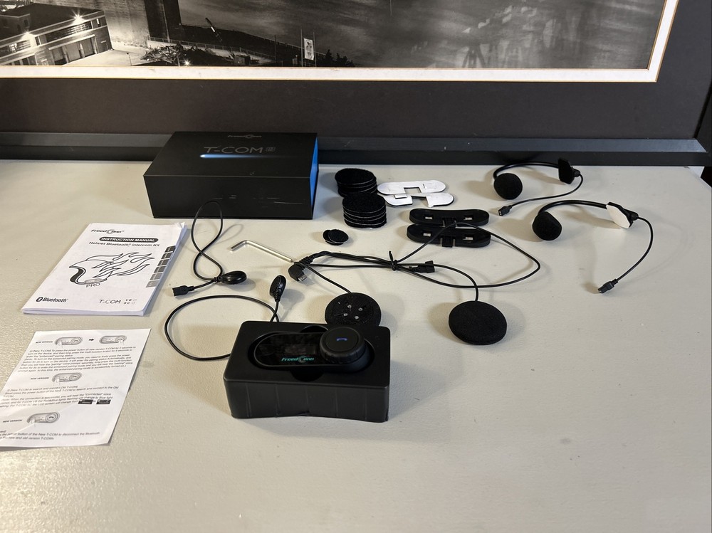 Freed Conn Motorcycle Helmet Bluetooth Intercom Lot T-COM VB SC ~UNTESTED~